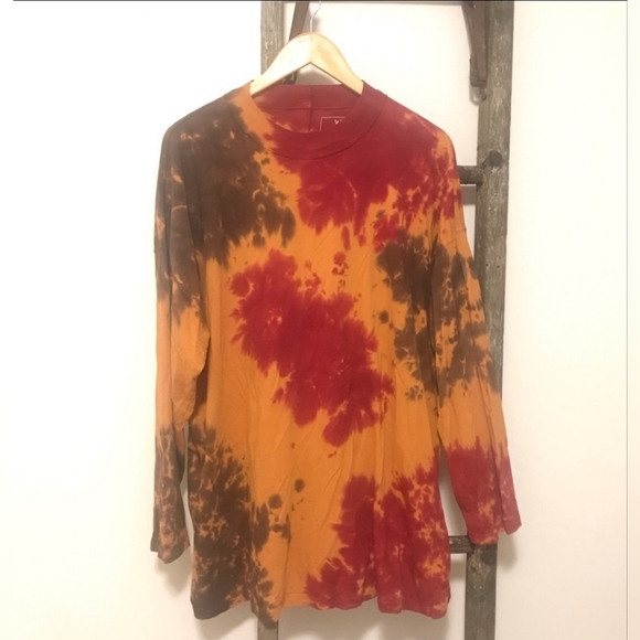Super Comfortable "We The Free" Oversized Long-Sleeve Tie Dye Shirt - Picture 2 of 5